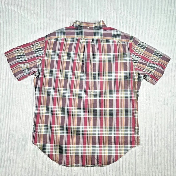 Ralph Lauren Classic Fit Button Down Short Sleeve Shirt Men's XL Plaid Preppy - Picture 5 of 11